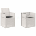 Garten Esszimmerstühle 2 pcs Weiß und Anthrazit PP