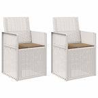 Garten Esszimmerstühle 2 pcs Weiß und Taupe PP