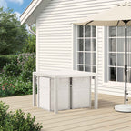 Garten Esszimmerstühle 2 pcs Weiß und Hellgrau PP