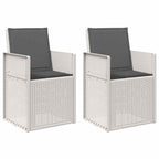 Garten Esszimmerstühle 2 pcs Weiß und Anthrazit PP
