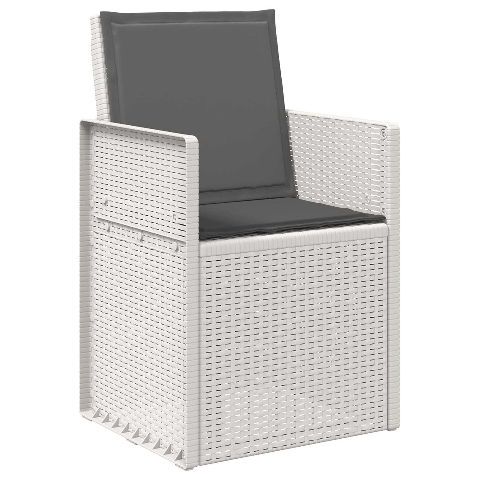 Garten Esszimmerstühle 2 pcs Weiß und Anthrazit PP