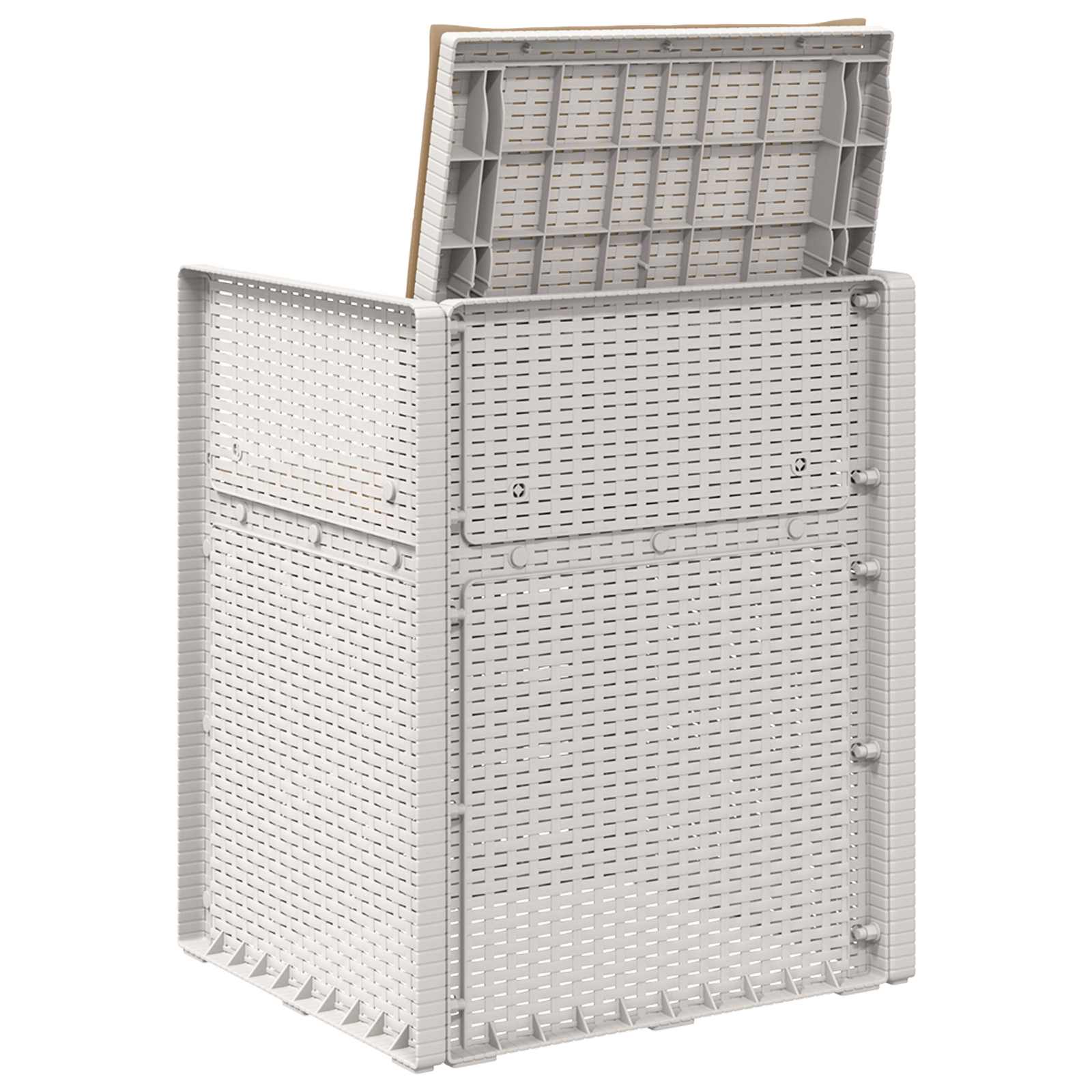 Garten Esszimmerstühle 2 pcs Weiß und Taupe PP