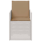 Garten Esszimmerstühle 2 pcs Weiß und Taupe PP
