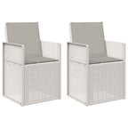 Garten Esszimmerstühle 2 pcs Weiß und Hellgrau PP