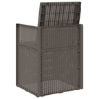 Garten Esszimmerstühle 2 pcs Hellgrau und Taupe PP