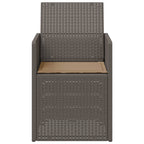 Garten Esszimmerstühle 2 pcs Hellgrau und Taupe PP