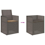 Garten Esszimmerstühle 2 pcs Hellgrau und Taupe PP