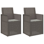 Garten Esszimmerstühle 2 pcs Hellgrau PP