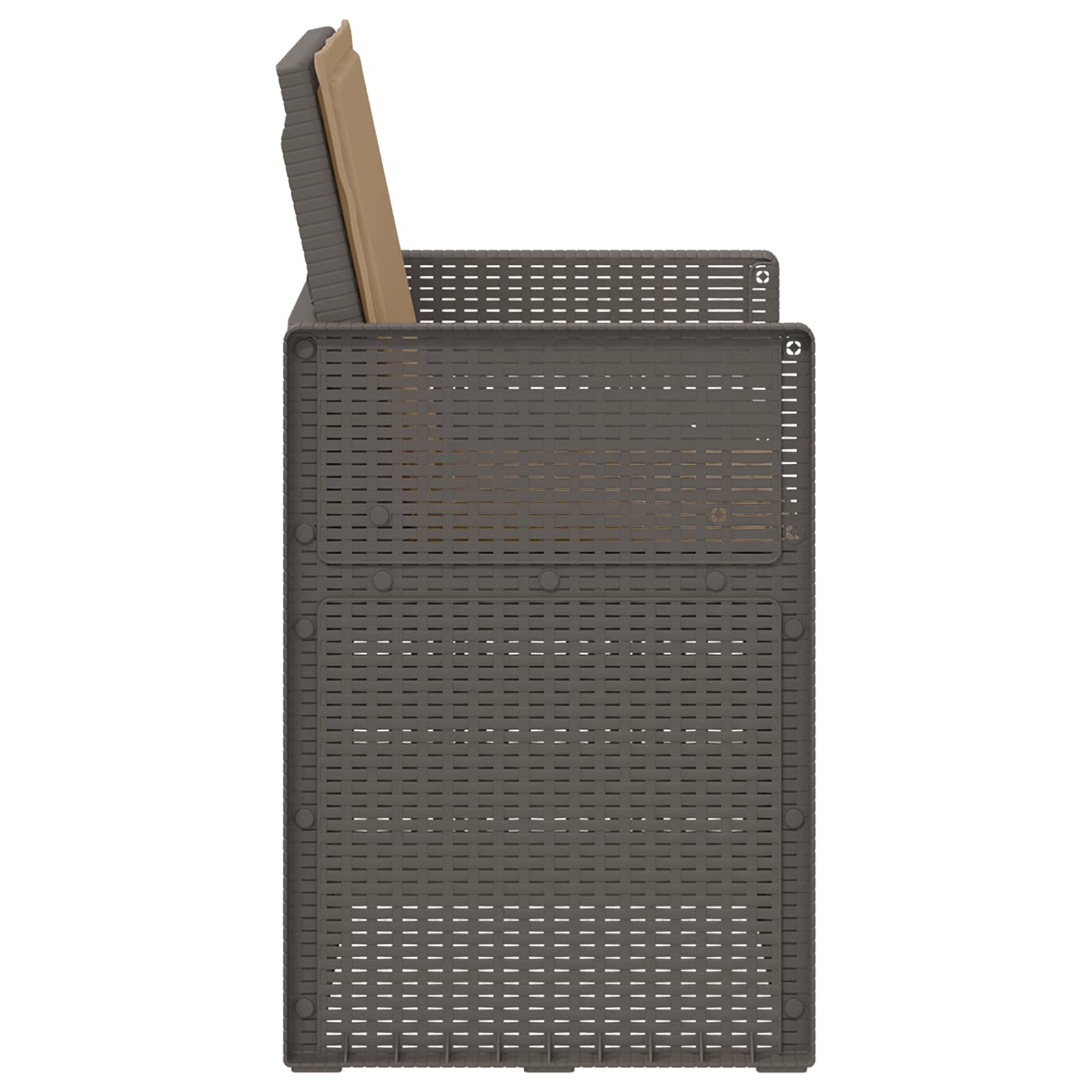 Garten Esszimmerstühle 2 pcs Hellgrau und Taupe PP