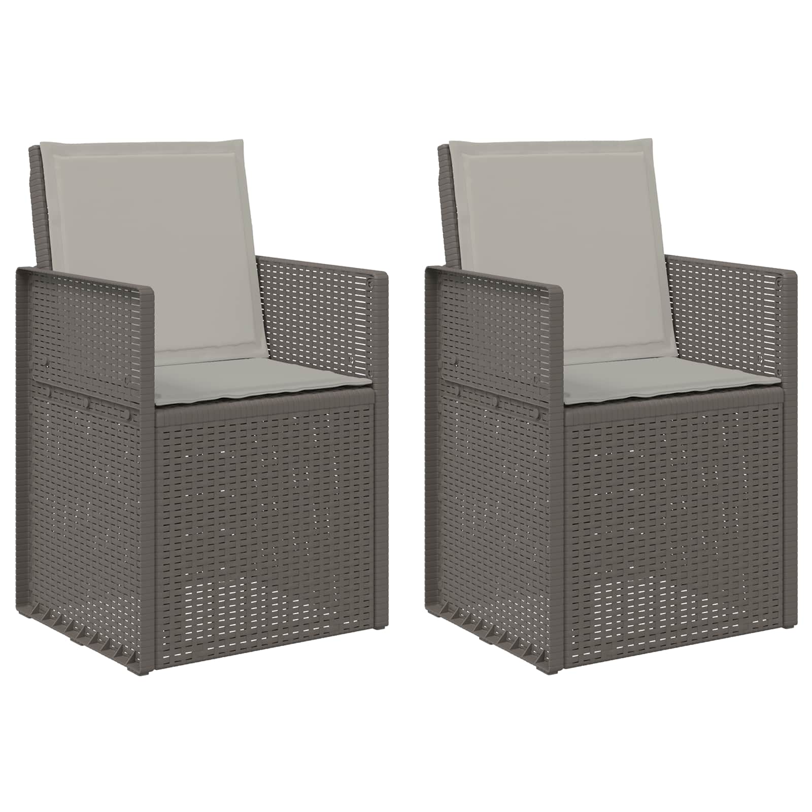 Garten Esszimmerstühle 2 pcs Hellgrau PP