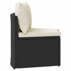 Sofa Set 2 pcs Schwarz Massives Akazienholz und Poly Rattan