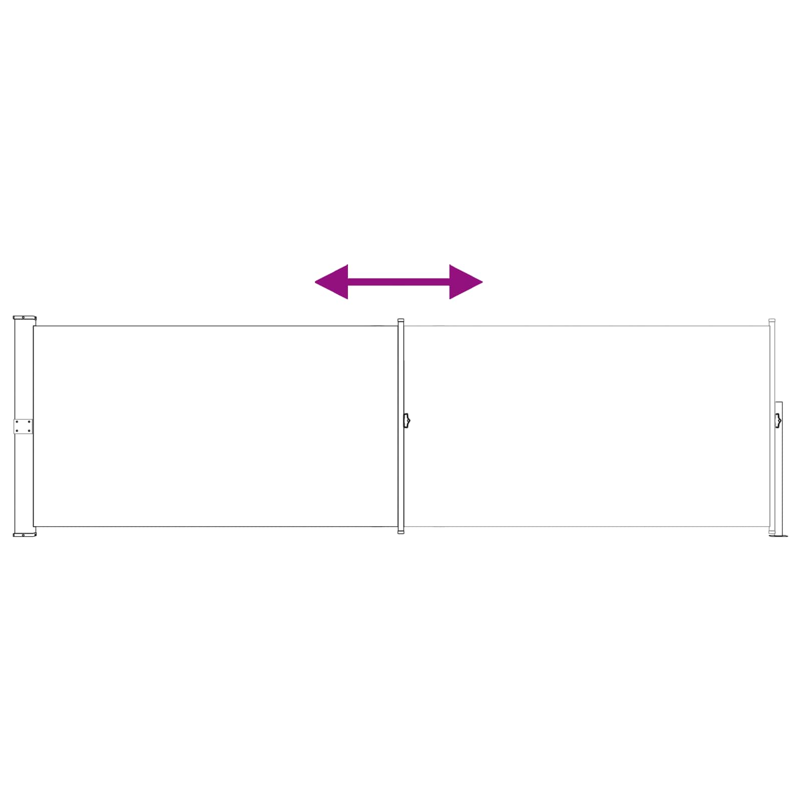 Ausziehbares Seitenmarkise Beige 300 x 120 cm Polyester