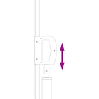 Ausziehbares Seitenmarkise 300 x 100 cm Polyester Rechtwinklig