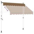 Manuell einziehbare Markise Beige 150 cm