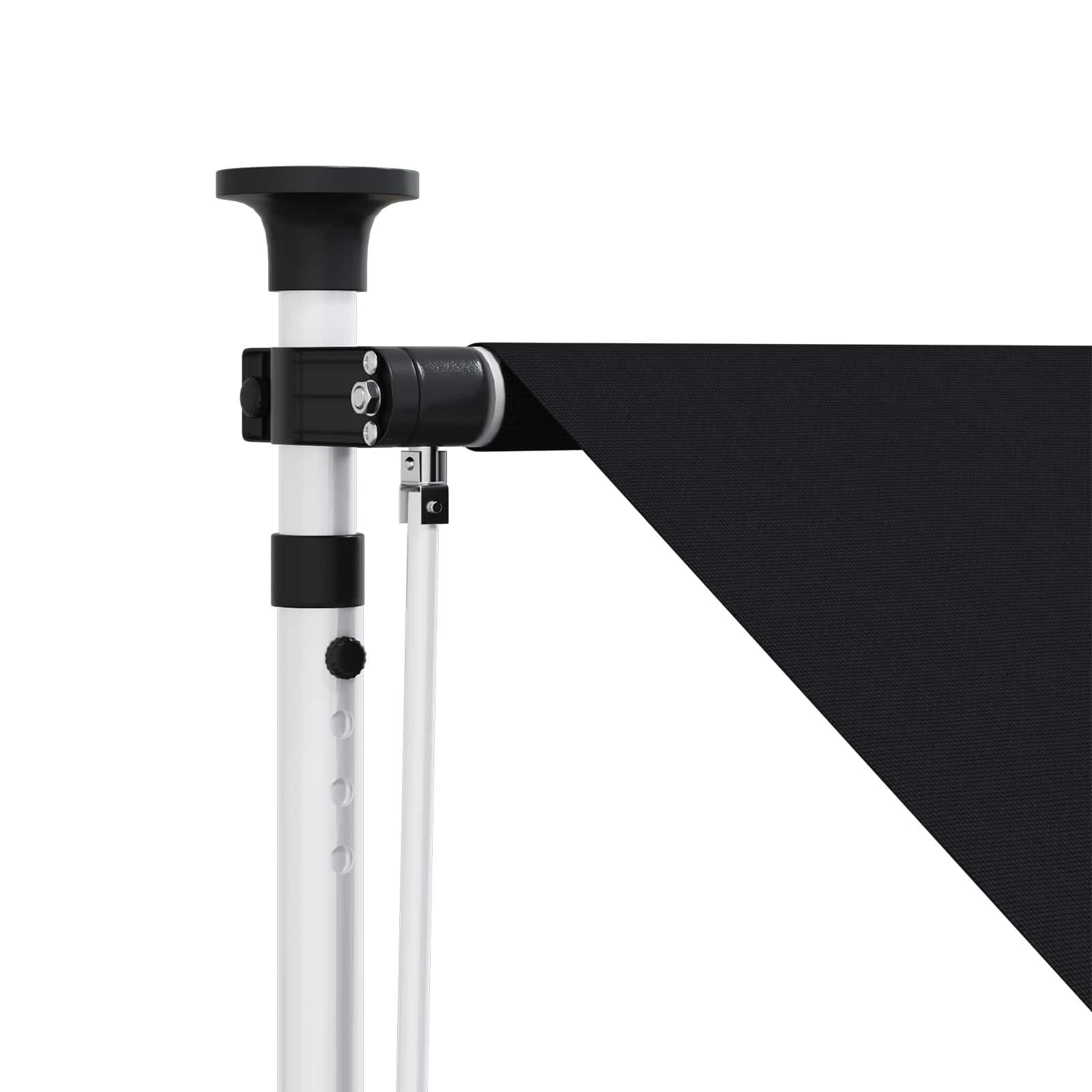 Manuell einziehbare Markise Schwarz 200 cm