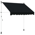 Manuell einziehbare Markise Schwarz 300 cm