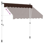 Manuell einziehbare Markise Braun 100 cm