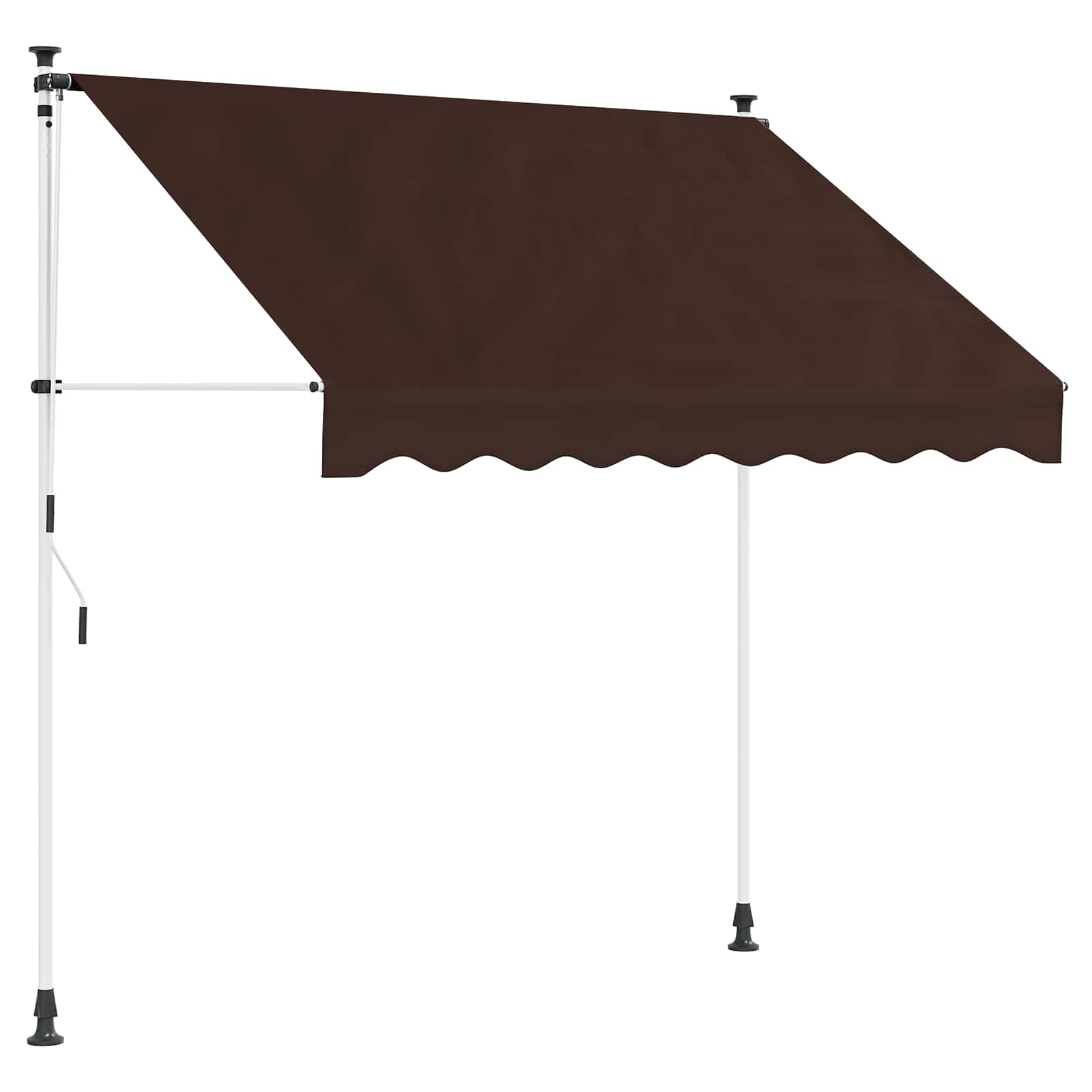 Manuell einziehbare Markise Braun 300 cm