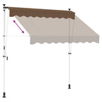 Manuell einziehbare Markise Taupe 300 cm