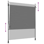 Outdoor Rollo Hellgrau 150 x 270 cm
