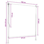 Outdoor Rollo Anthrazit und Weiß 100 x 270 cm