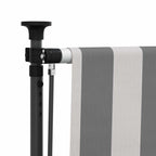 Outdoor Rollo Anthrazit und Weiß 200 x 270 cm