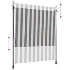 Outdoor Rollo Anthrazit und Weiß 200 x 270 cm