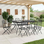 Garten Essgruppe 9 pcs Anthrazit 212 x 90 x 76 cm