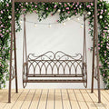 Schaukelbank Stahl 112 x 60 x 126,5 cm Antikbraun