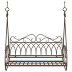 Schaukelbank Stahl 112 x 60 x 126,5 cm Antikbraun