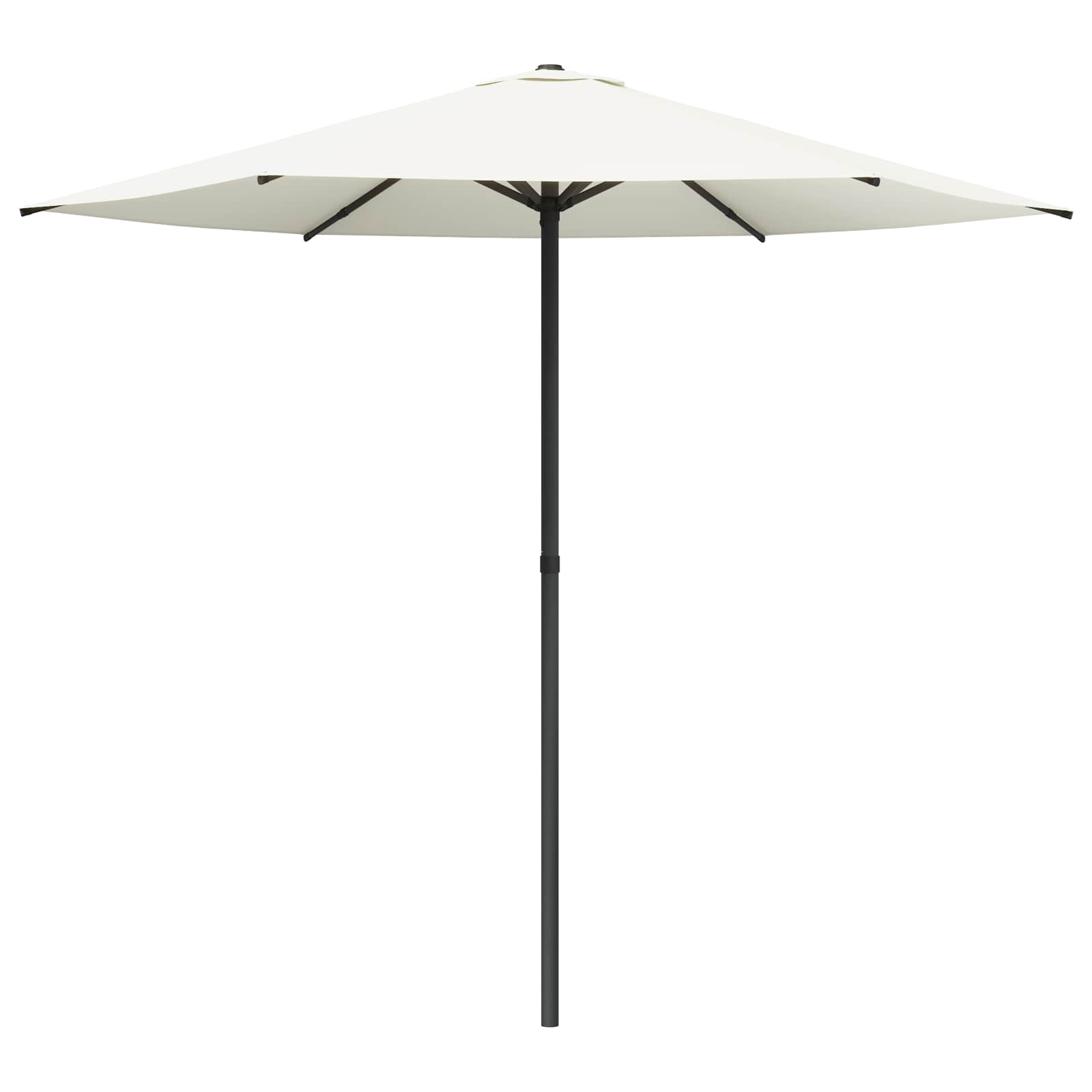 Garten-Sonnenschirm 230 x 230 cm Polyester Rechtwinklig Creme