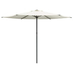 Garten-Sonnenschirm 300 x 300 cm Polyester Rechtwinklig Creme