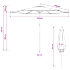 Garten-Sonnenschirm 300 x 300 cm Polyester Rechtwinklig Creme