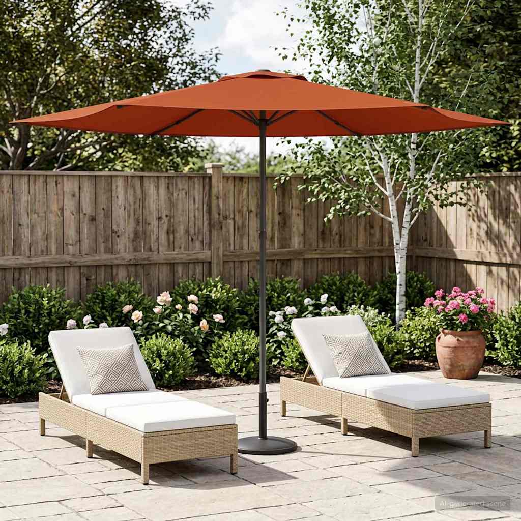 Garten-Sonnenschirm 300 x 300 cm Polyester Rechtwinklig