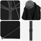 Garten-Sonnenschirm 300 x 300 cm Polyester Rechtwinklig Schwarz