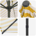 Garten-Sonnenschirm 300 x 300 cm Polyester Rechtwinklig