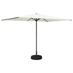 Garten-Sonnenschirm 200 x 300 cm Polyester Rechtwinklig Creme
