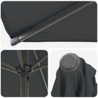 Garten-Sonnenschirm 200 x 300 cm Polyester Rechtwinklig