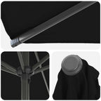 Garten-Sonnenschirm 270 x 270 cm Polyester Rechtwinklig Schwarz