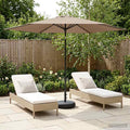 Garten-Sonnenschirm 300 x 300 cm Polyester Rechtwinklig Taupe