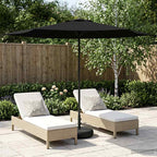 Garten-Sonnenschirm 300 x 300 cm Polyester Rechtwinklig Schwarz