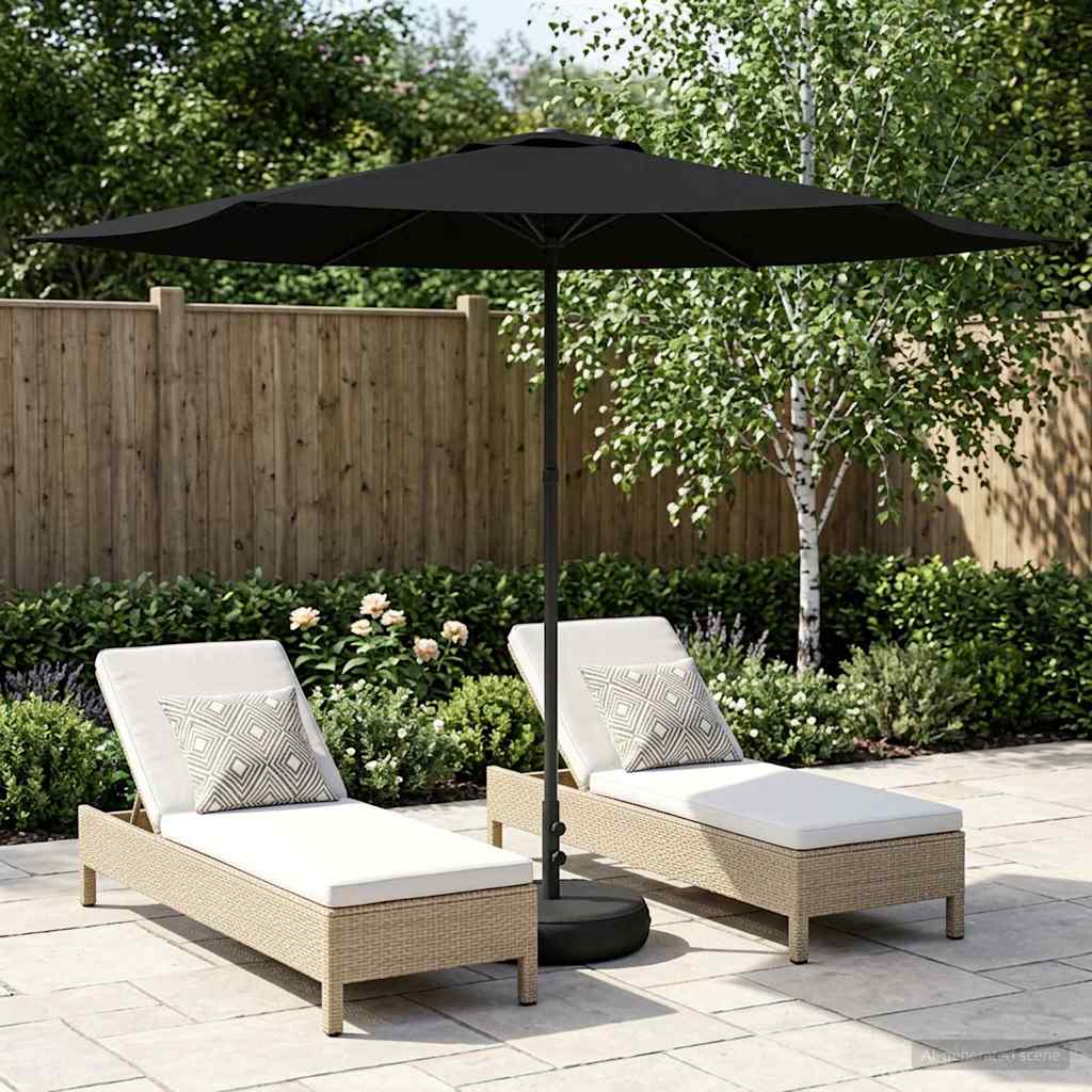 Garten-Sonnenschirm 300 x 300 cm Polyester Rechtwinklig Schwarz