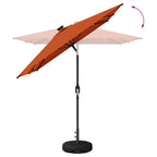 Garten Sonnenschirm mit LED-Lichtern 200 x 300 cm Polyester