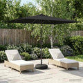 Garten Sonnenschirm mit LED-Lichtern 200 x 300 cm Polyester