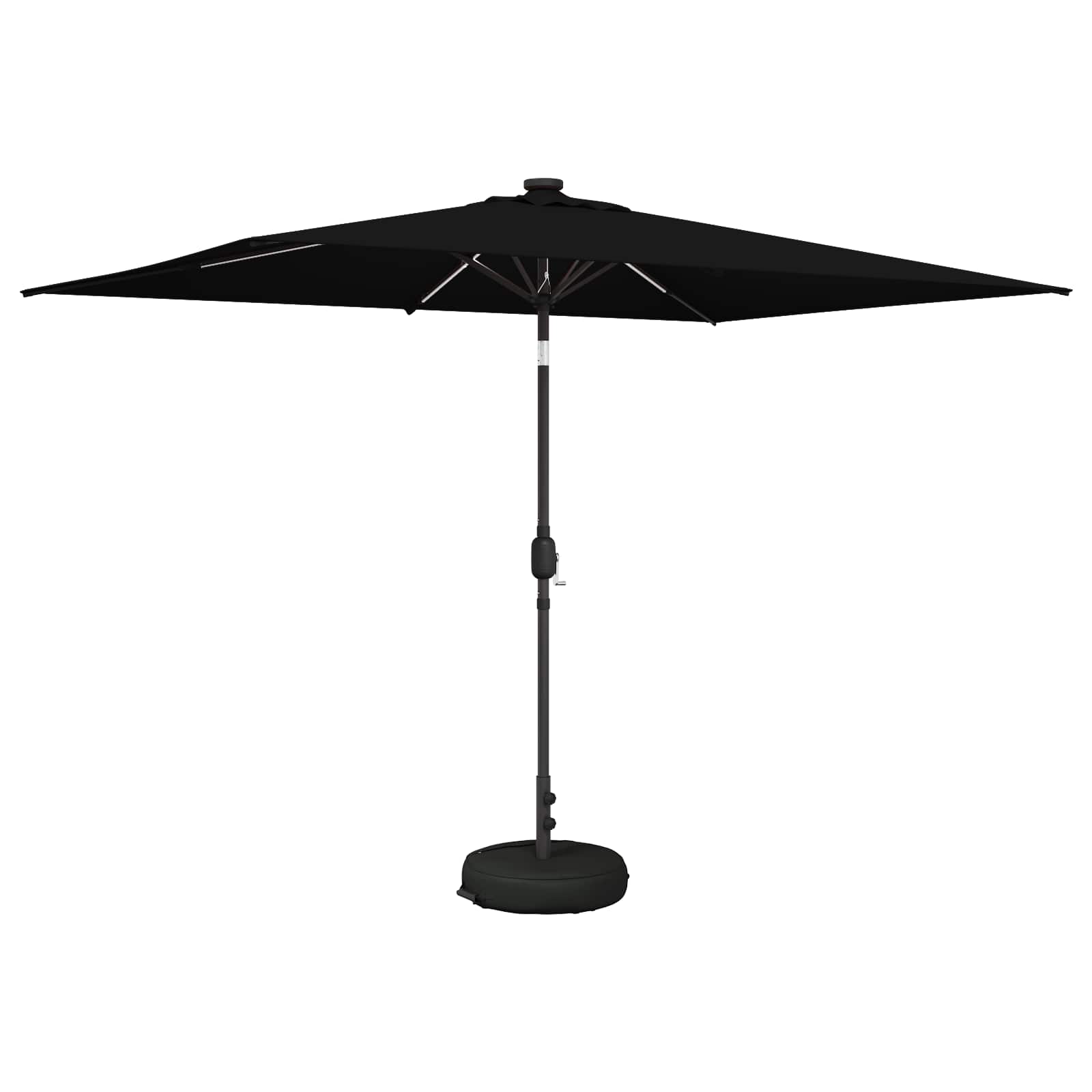 Garten Sonnenschirm mit LED-Lichtern 200 x 300 cm Polyester