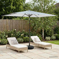 Garten Sonnenschirm mit LED-Lichtern 200 x 300 cm Polyester