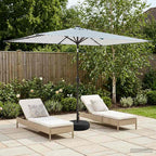 Garten Sonnenschirm mit LED-Lichtern 200 x 300 cm Polyester