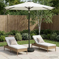 Garten Sonnenschirm mit LED-Lichtern 230 x 230 cm Polyester