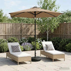 Garten Sonnenschirm mit LED-Lichtern 230 x 230 cm Polyester