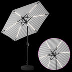 Garten Sonnenschirm mit LED-Lichtern 230 x 230 cm Polyester